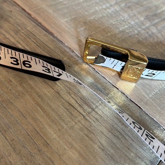 EUC Anne Klein for Calderon Narrow Navy Leather Belt Sz L - Picture 8 of 10